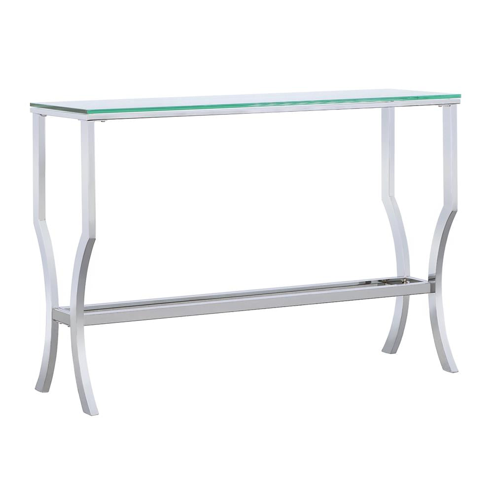 Coaster Furniture Saide 720339 Rectangular Glass Top Entryway Console Table - Chrome IMAGE 1